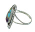 Multicolor And Silver Southwestern Flower Ring Size 5-1/4 YX83298